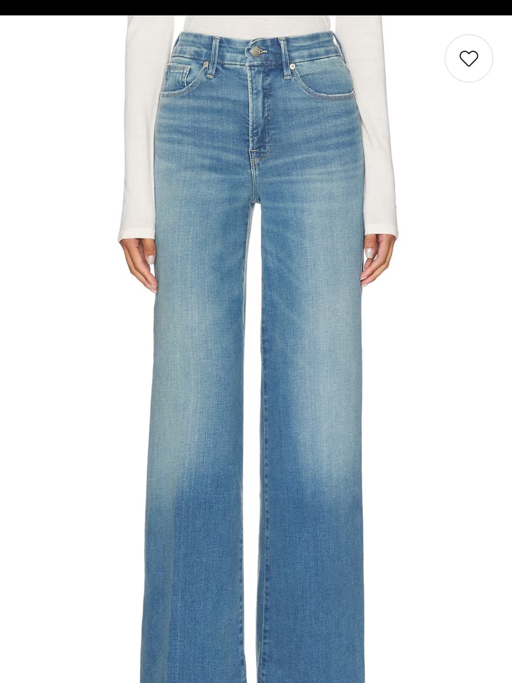 Good American Rise Jeans in Medium Blue! New! 18